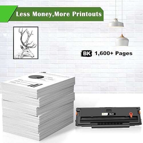 Miniatura 3 de PB-211 PB211 PB 211 PB-211EV PB211EV PB 211EV Cartucho de tóner compatible (1600 páginas) para P2200 P2500W P2502W M6500NW M6550NW 52NW M Impresora