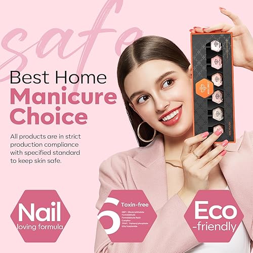 Miniatura 4 de Modelones Kit de esmalte de uñas de gel de 32 colores otoñales con luz UV  49 piezas amarillo, naranja, marrón, rojizo rojo burdeos, kit de manicura