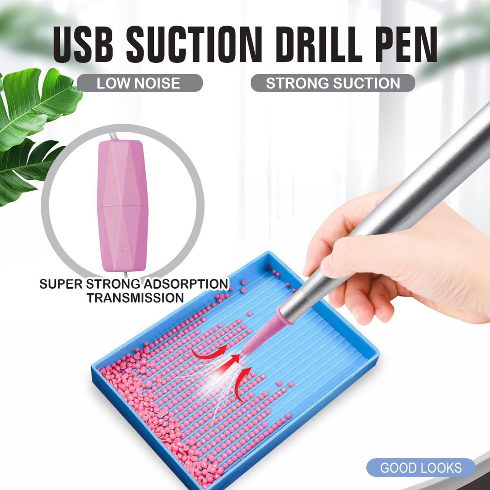 Strass Werkzeug, Elektrische USB Vakuum Dotting Tools, Handmade Crafts & Zubehör für Anfänger Erwachsene Kinder Professionelles Zuhause