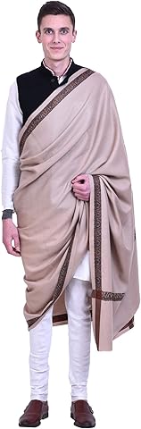 SWI STYLISH Chal de lana pura tejida para hombre con Woolmark