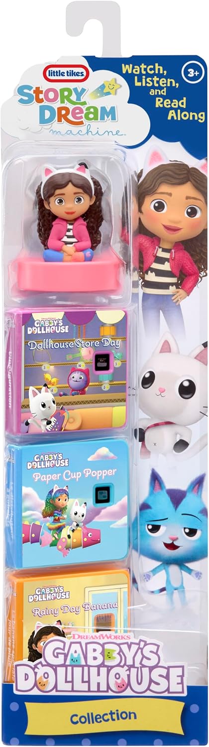 Little Tikes Story Dream Machine DreamWorks Animation's Gabby's Dollhouse Collection, 3 Stories, Character, Projects Storytime for Kids, Audio Fun Toy, Ages 3+ Years