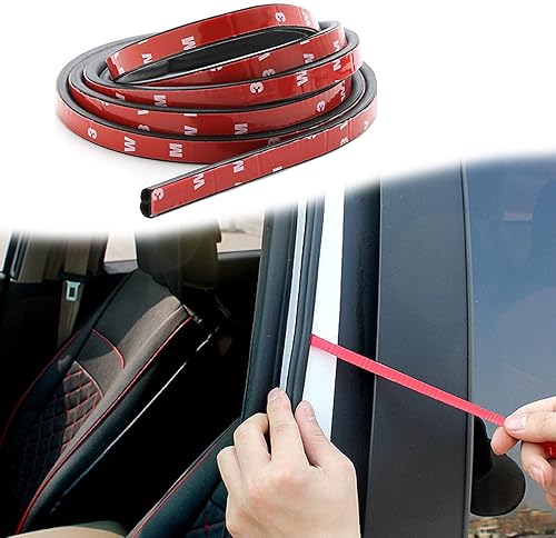 Tira de sellado de goma autoadhesiva de doble capa para puerta de automóvil, 2 agujeros, tira universal de sellado contra la intemperie, aislamiento