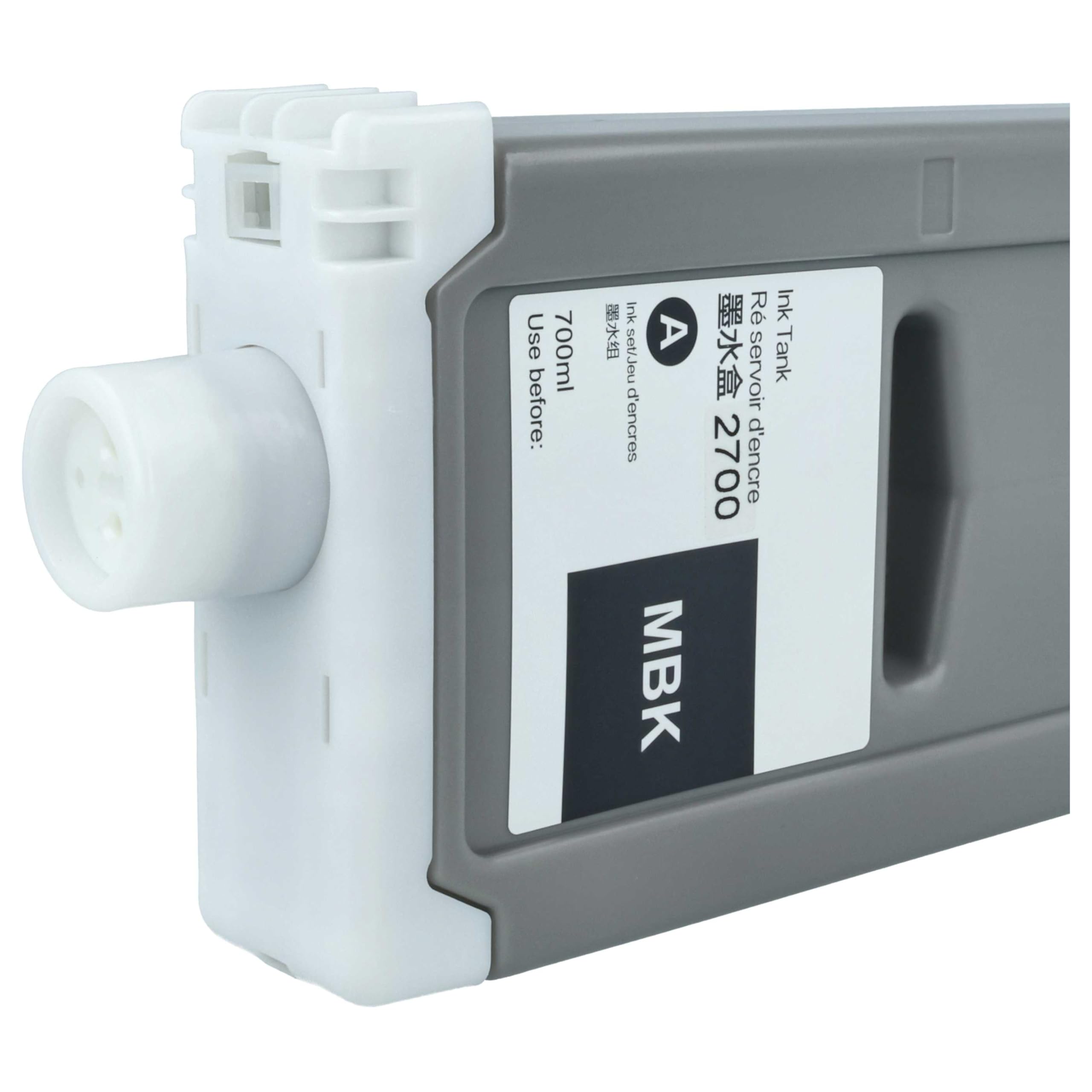vhbw cartuccia d'inchiostro nero opaco sostituisce Canon PFI-3700 MBK (compatibile, 700 ml)