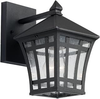 Sea Gull Lighting 88131-12 Herrington One - Light Outdoor Wall Lantern Outside Fixture, Black