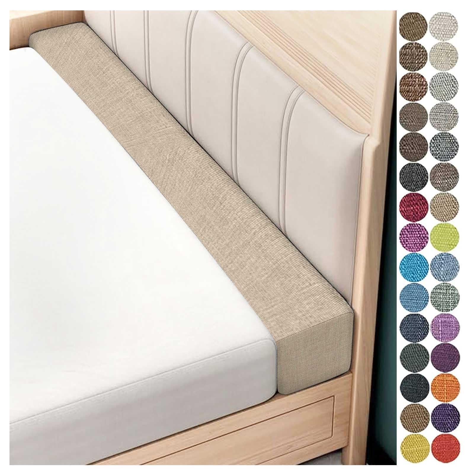 GLikur Bed Gap Filler for Full Mattress, Eadboard Gap Filler King, Mattress Extender Filler for Headboard Gap, Custom Size Bed Gap Filler (Beige, 150x5x5cm)