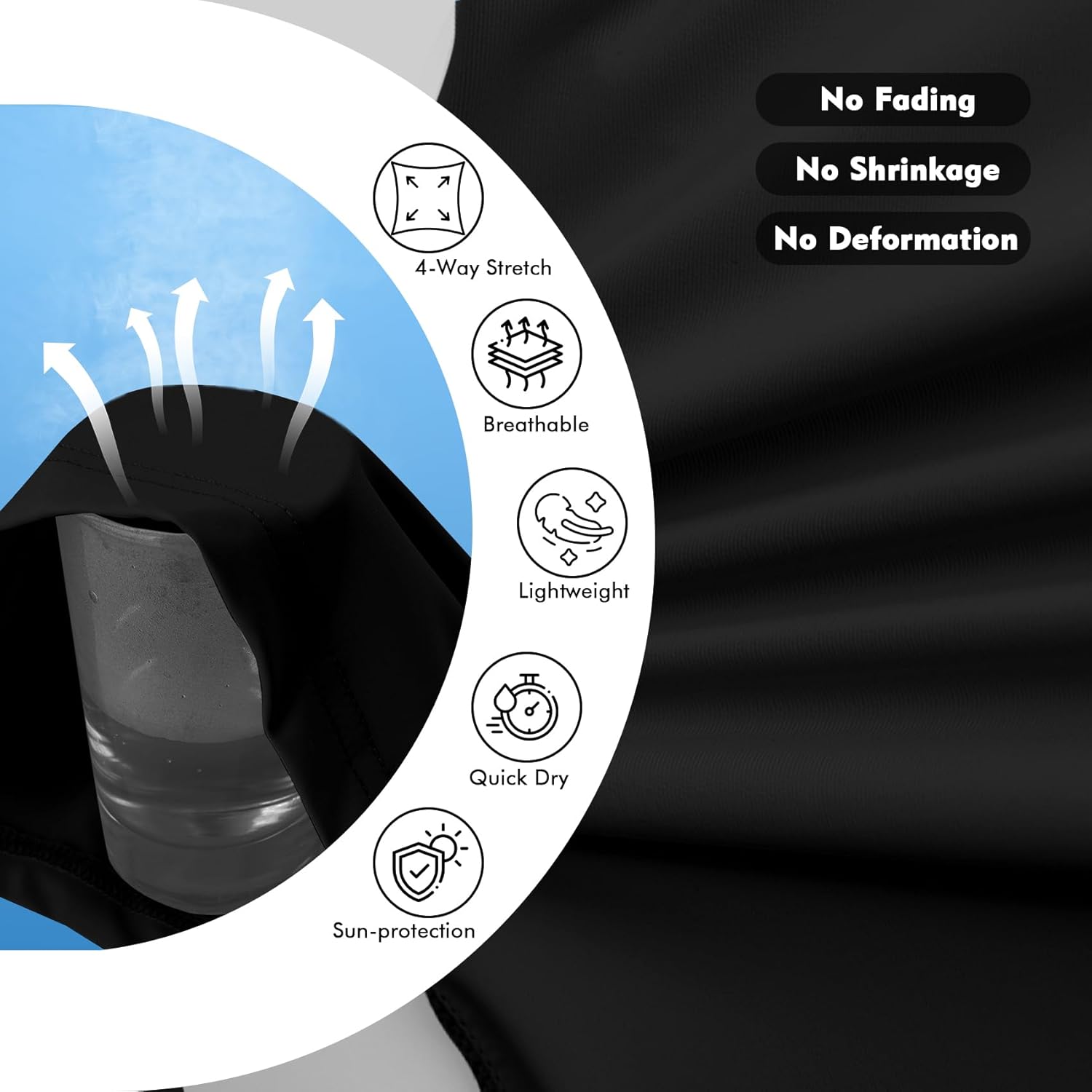 Riverruns Men's UPF 50+ Sun Protection Hoodie Fishing Shirt Cooling Quick Dry Rash Guard Long Sleeve - Image 6