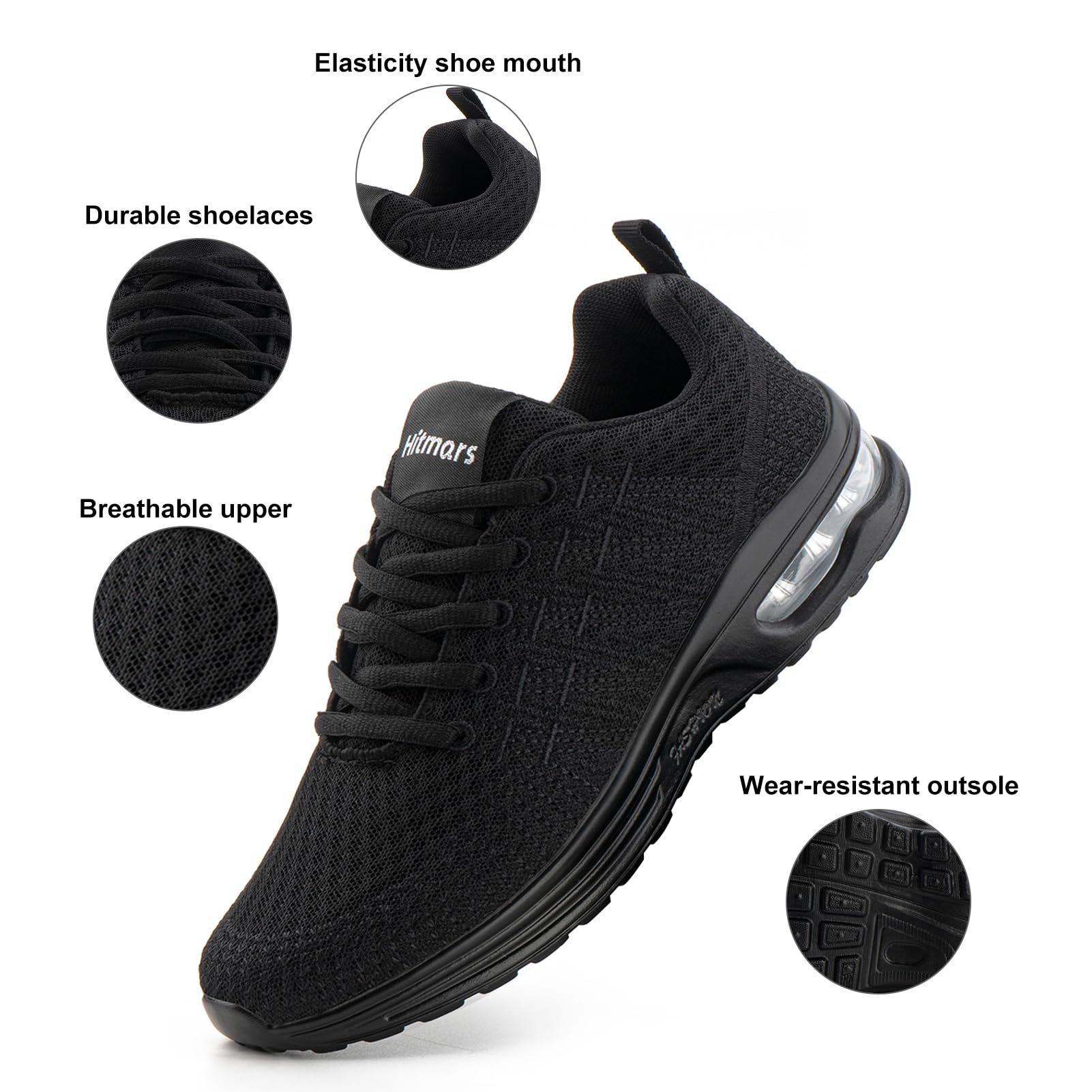 Hitmars Chaussure de Course Femme Respirante Légères Chaussures de Sport Gym Fitness Athlétiques Chaussures de Running Jogging Sneakers Confortables Taille 36-42 EU