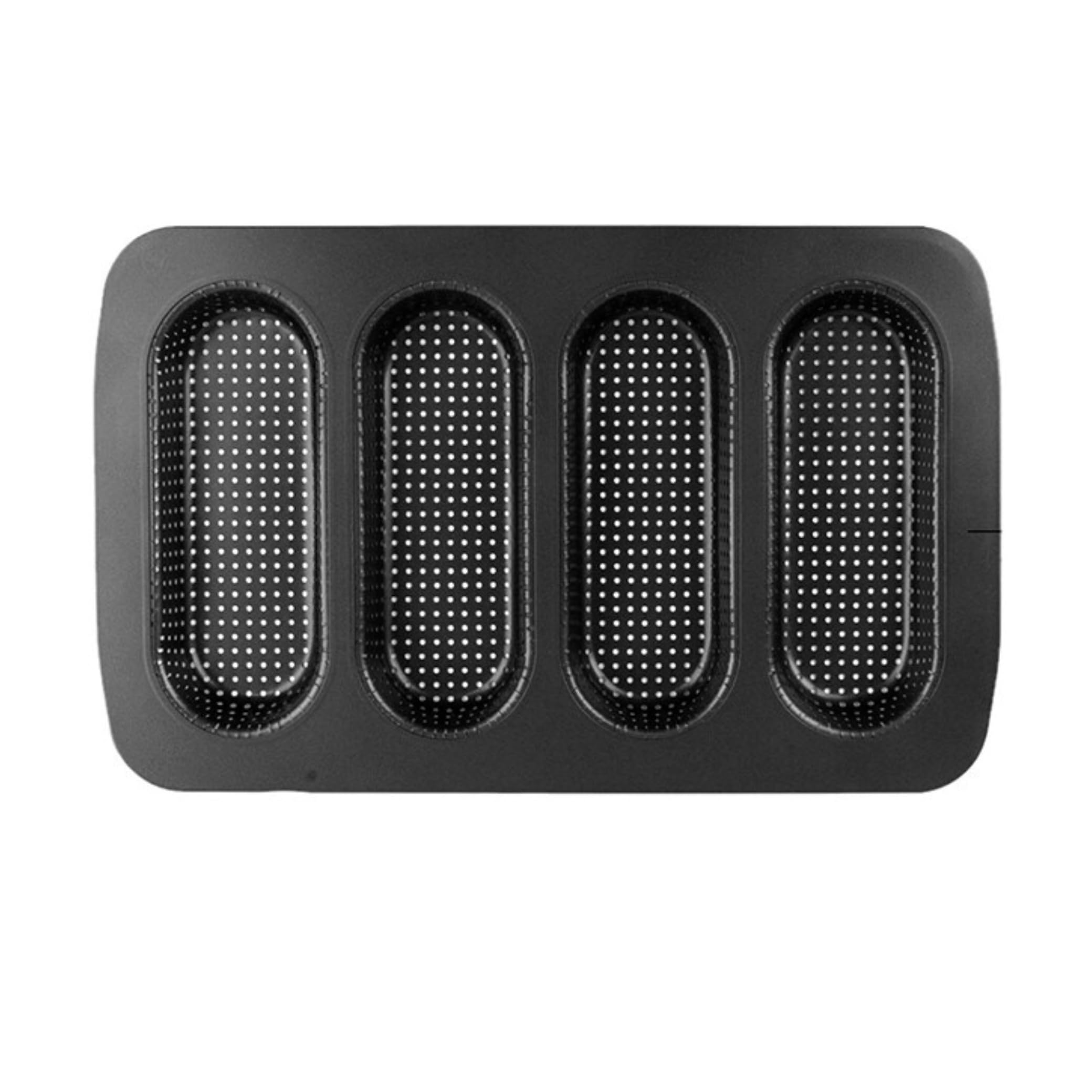 Shoppers Hub PNQ 4PP Teflon Perforated Hot Dog Shaped Mould |Mould Tray for Éclairs, Mini Baguettes, Hot Dogs & French Bread | Commercial Grade Baking Tray for Home, Bakery & Restaurant-image-36