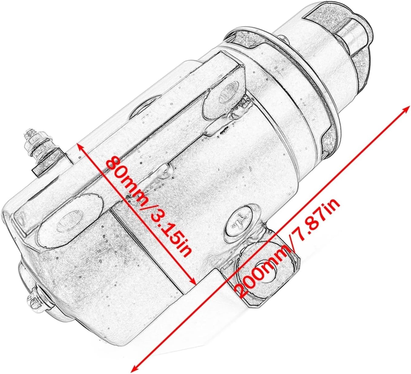 Starter Motor Compatible with Yamaha 80HP 90HP 50HP 75HP 85HP 688-81800-10 688-81800-11