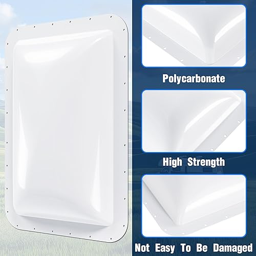 Miniatura 3 de Kojem Cúpula de tragaluz para caravana de 18 x 26 pulgadas, compatible con techo corredizo de techo de 14 x 22 pulgadas, cubierta de ventilación de