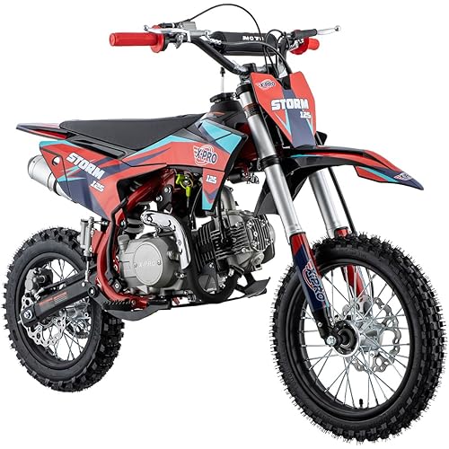 X-PRO Storm 125cc Zongshen Engine Kids Dirt Bike Pit Bike Youth Dirt Pit Bike with 4-Speed Manual Transmission,Big 14"/12" Tires!