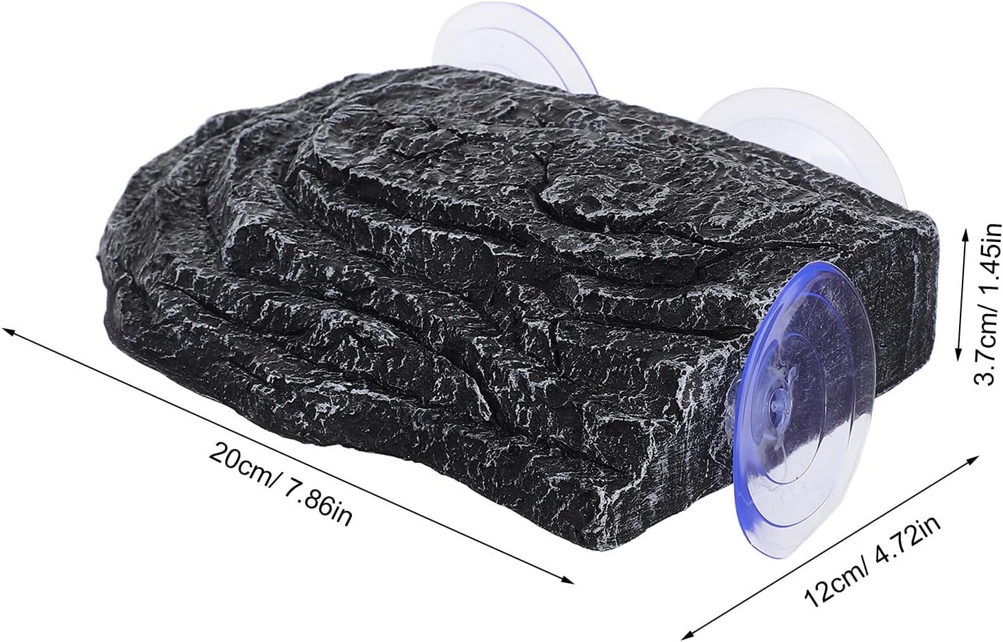 Tortoise Basking Platform with Realistic Rock Appearance, Resin Material, Resistant to Deformation, Easy Maintenance, Suitable for Aquarium and Reptile Habitat, Provides Dry