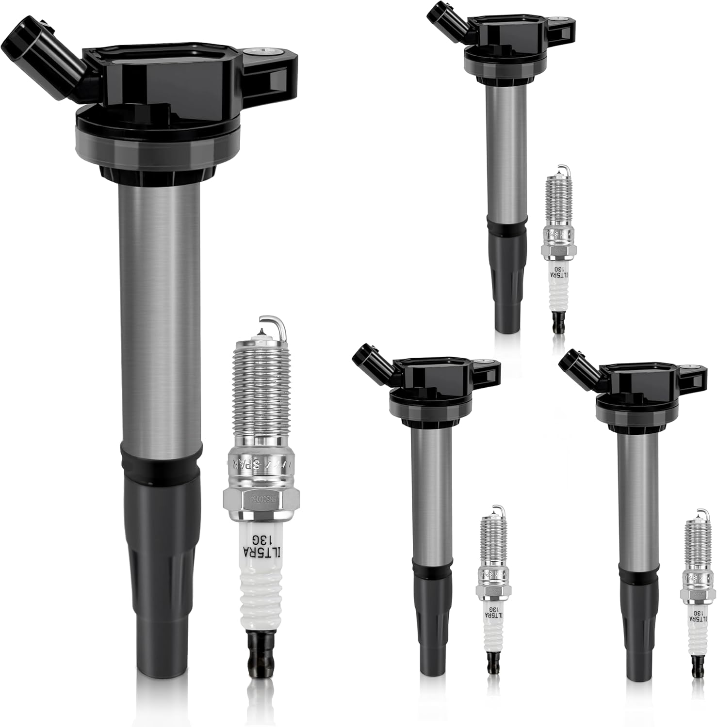 UF596 Ignition Coil Pack & Iridium Spark Plug For 2009-2017 TOYOTA Corolla Matrix C-HR 2010-2015 Prius Prius V/Scion XD IM/Pontiac Vibe/2011-2017 Lexus CT200h 1.8L L4 UF619 C1714 90919-02252 Set of 4