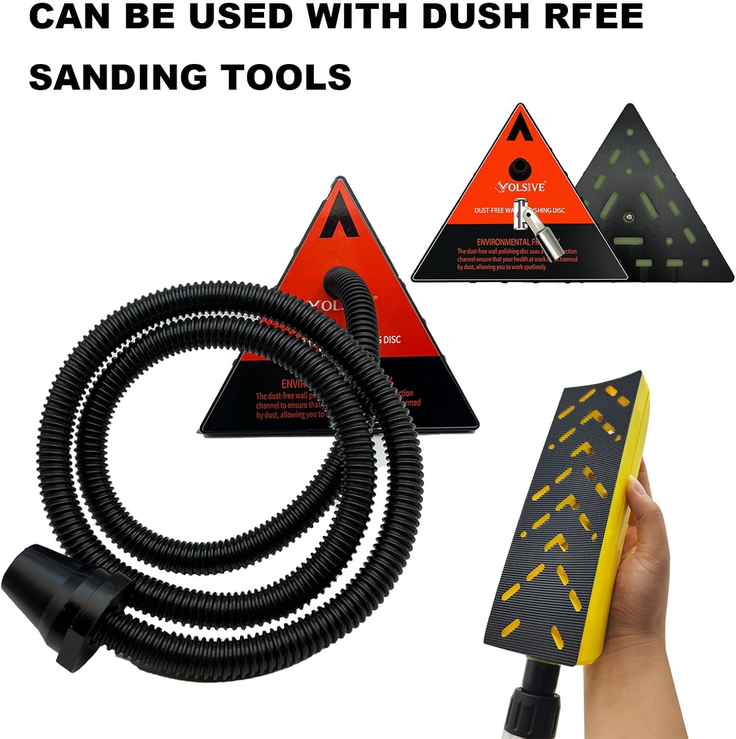 Vacuum Hose Dust Collection Kit for Woodworking Power Tools, Wet/Dry Work Shop Vacuums, Miter Saw and Table Saw Extra Long 157 Inch Locking Vac Hose