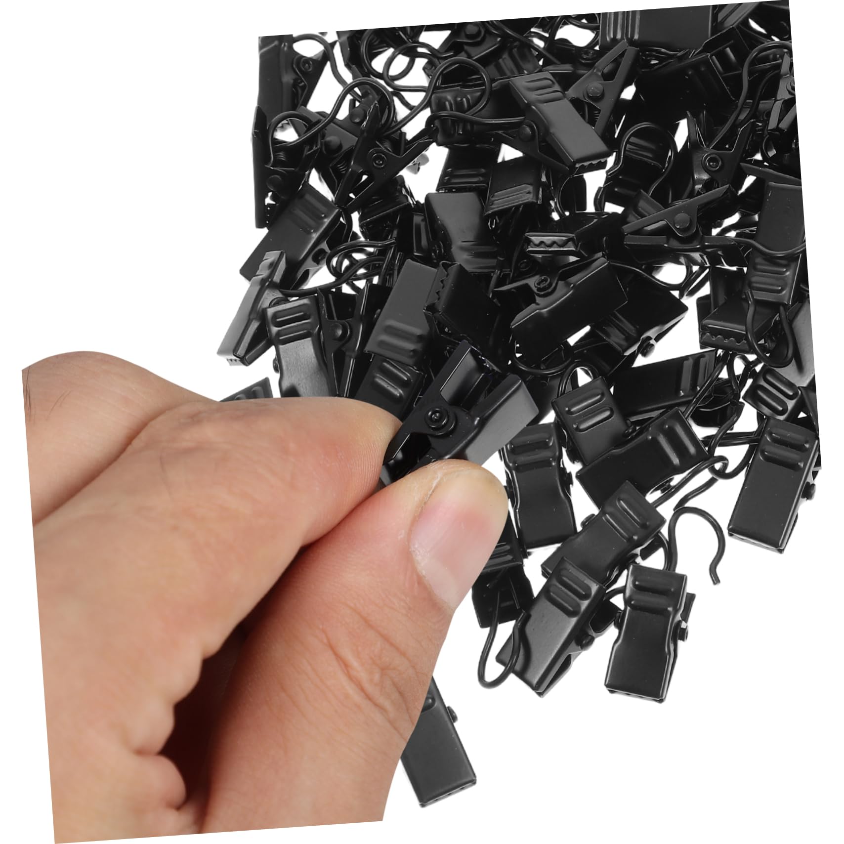 Homoyoyo 100pezzi Fermagli e Ganci per Tende in Ferro Clip per Tende e Doccia Accessori per Appendere Asciugamani e Decorazioni Senza Strumenti Design Elegante