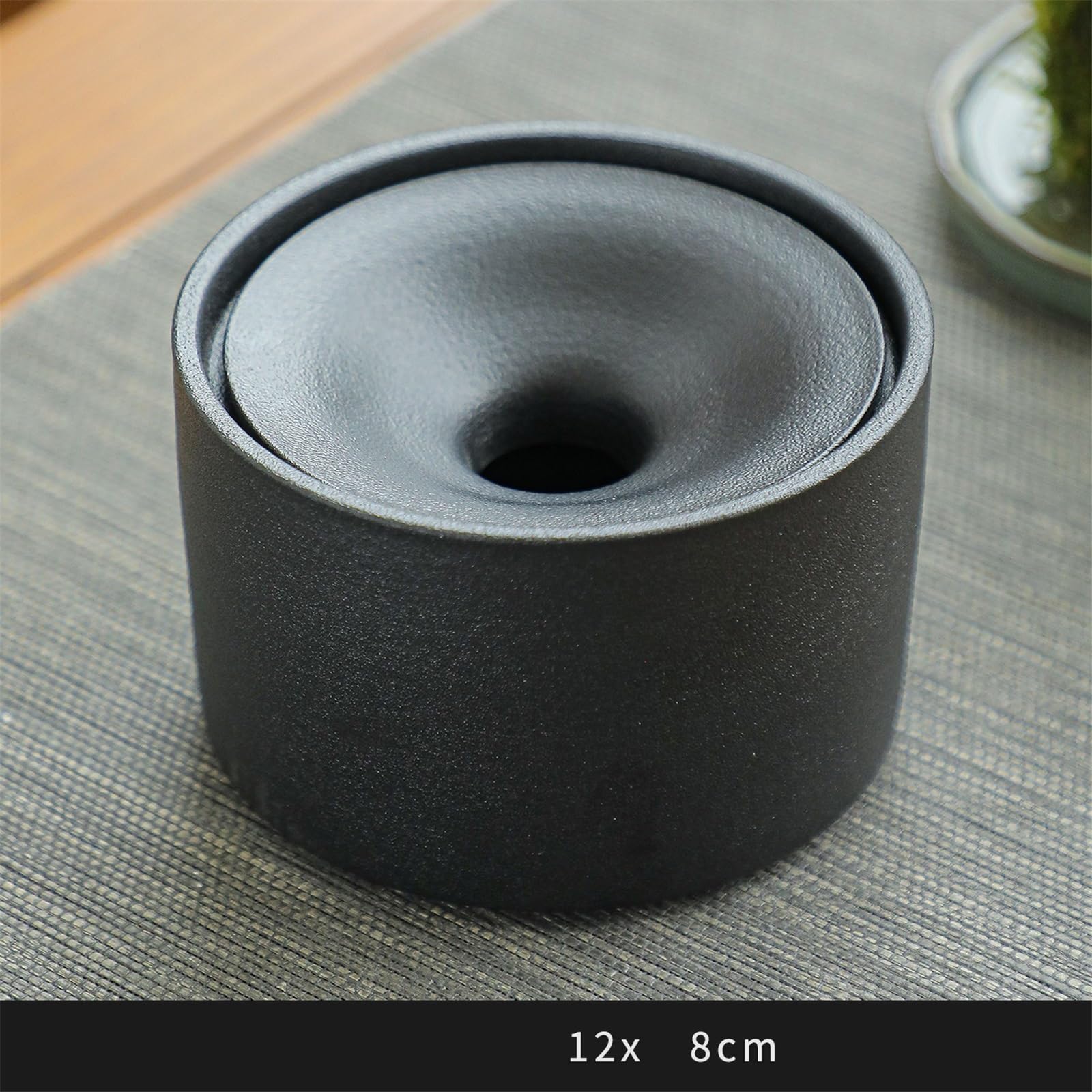 Posacenere decorativo per interni in ceramica con coperchio a imbuto, ideale per casa, soggiorno, ufficio e tavolo da tè