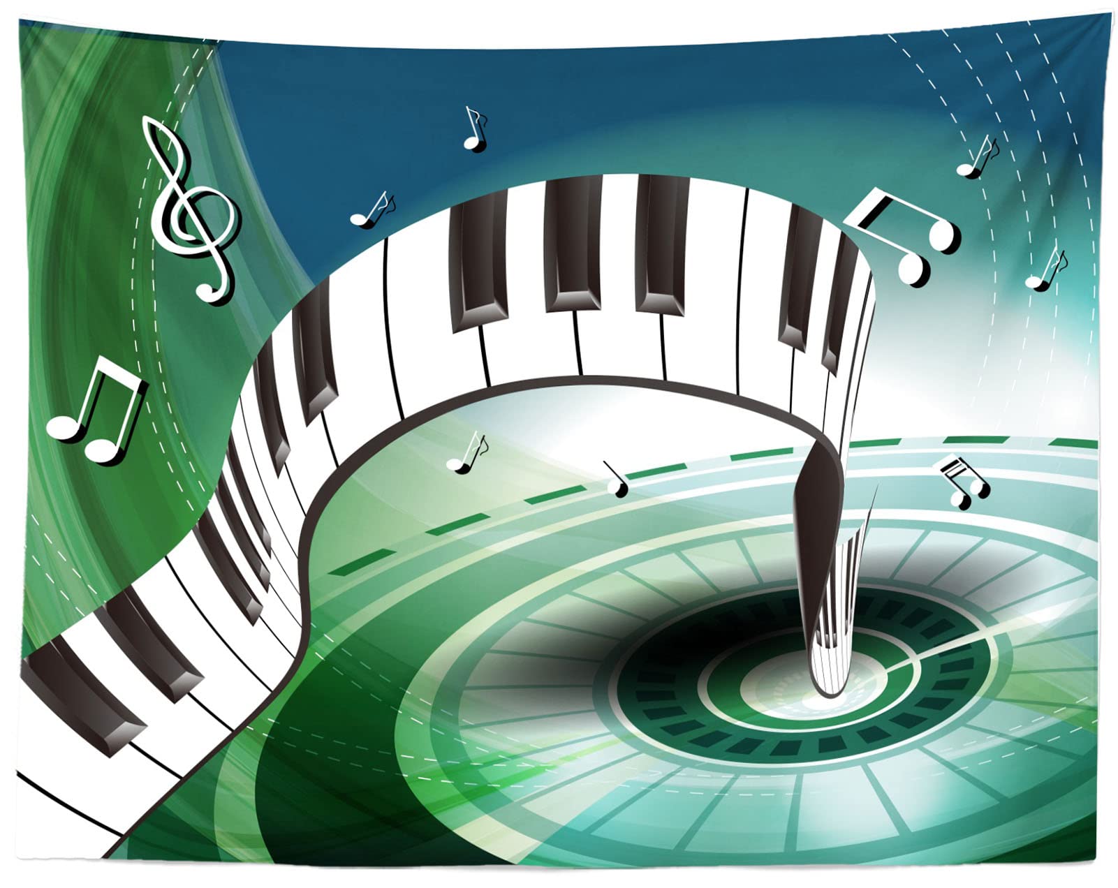 Meltelot Piano & Musical Notes Backdrop | 6x4ft Photo Booth Banner For Birthdays, Baby Showers, Parties (Reusable, Polyester) - View #2
