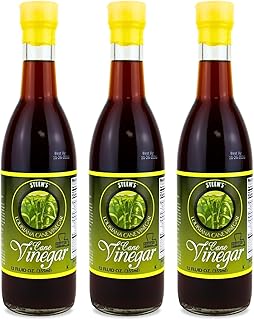 Steen's Louisiana Cane Vinegar - Prized Ingredient for Chefs and Home Cooks - Used for Dressings, Marinades, Sauces, Salads, Meats and More (12 oz 3 Btls)