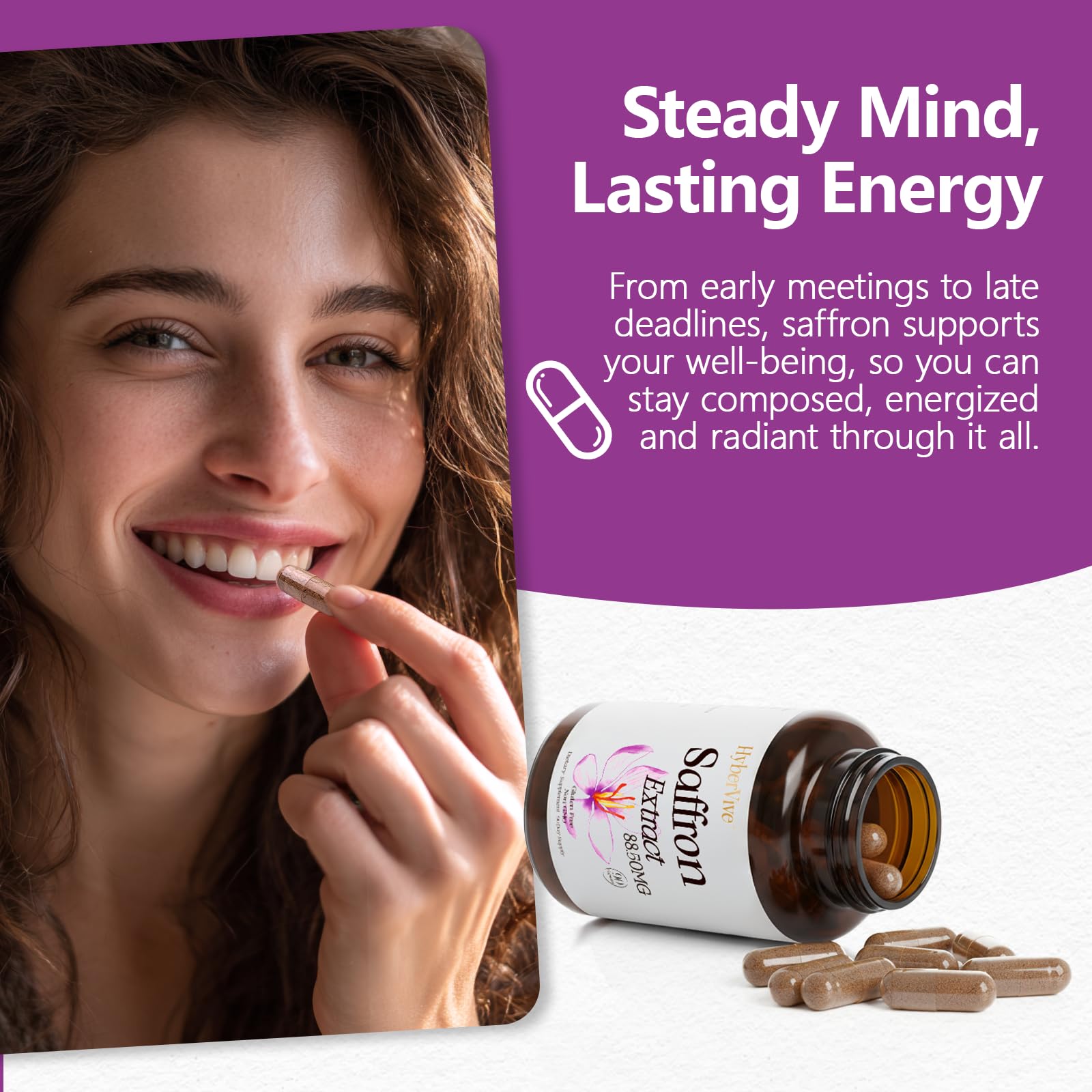 Saffron Supplements 88.5MG with 100% Pure Ingredients, Mood Energy Support — Amazon image 2