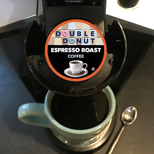 Miniatura 73 de Double Donut Coffee Paquete variado – Cápsulas de café reciclables con sabor a una sola porción, 24 unidades para cafeteras Keurig K-Cup