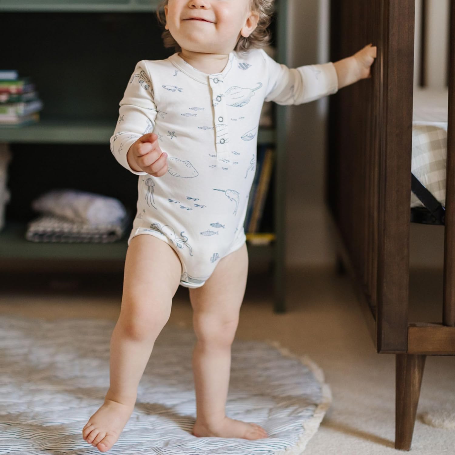 PEHR Long Sleeve Henley One-Piece - Image 3