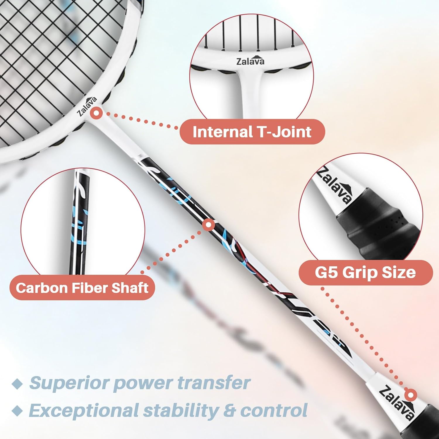Badminton Racquets Set Professional Badminton Rackets Lightweight,4 Pack/2 Pack Carbon Fiber, 3 Feather Shuttlecocks, with Protect Case & Overgrip,for Beginners,Advanced Players