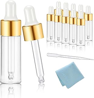 빈 10피스 5ml 투명 드로퍼 병 작은 빈 유리병 샘플 용기 액체 바이알 향수 에센셜 오일용