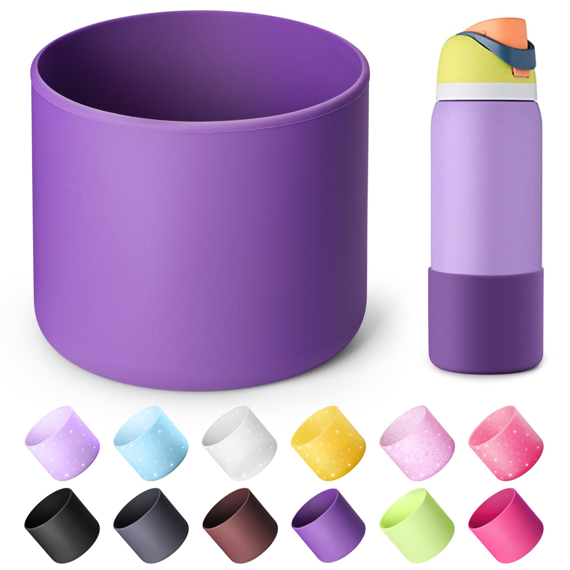 Diumepo Silicone Water Bottle Boot for Owala 32 oz, Anti-Slip Protective Sleeve for Owala Twist & FreeSip & Flip Stainless Steel Water Bottle, Boot