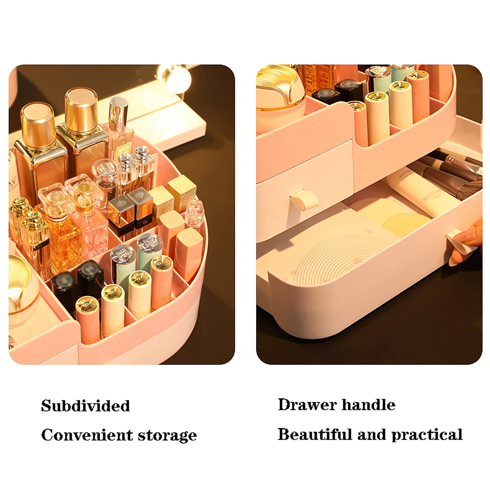 Cajón de almacenamiento Cajón Tipo Cosméticos Caja de almacenamiento Pequeño Cosmético Maquillaje Organizador Caja de almacenamiento de plástico Casón Cosméticos Estante de almacenamiento Caja de alma