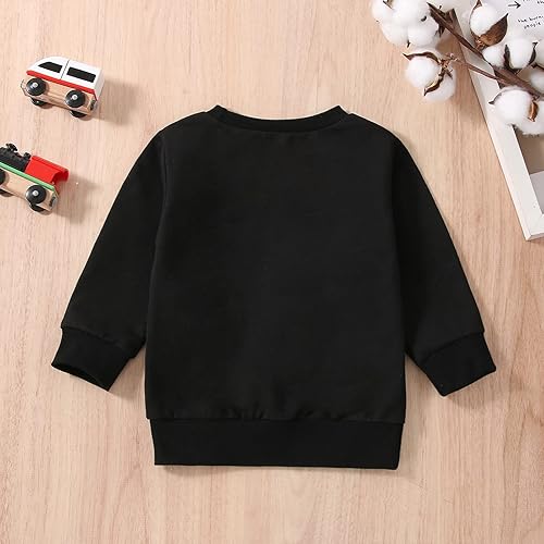 Miniatura 3 de Kayotuas Sudadera de cuello redondo para bebé con estampado de letras de manga larga sin botones para otoño e invierno
