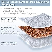 Vista 3 de SuzziPad Almohadillas térmicas para microondas para calambres, almohadilla térmica de arroz de 7 x 16 pulgadas, apta para microondas para aliviar