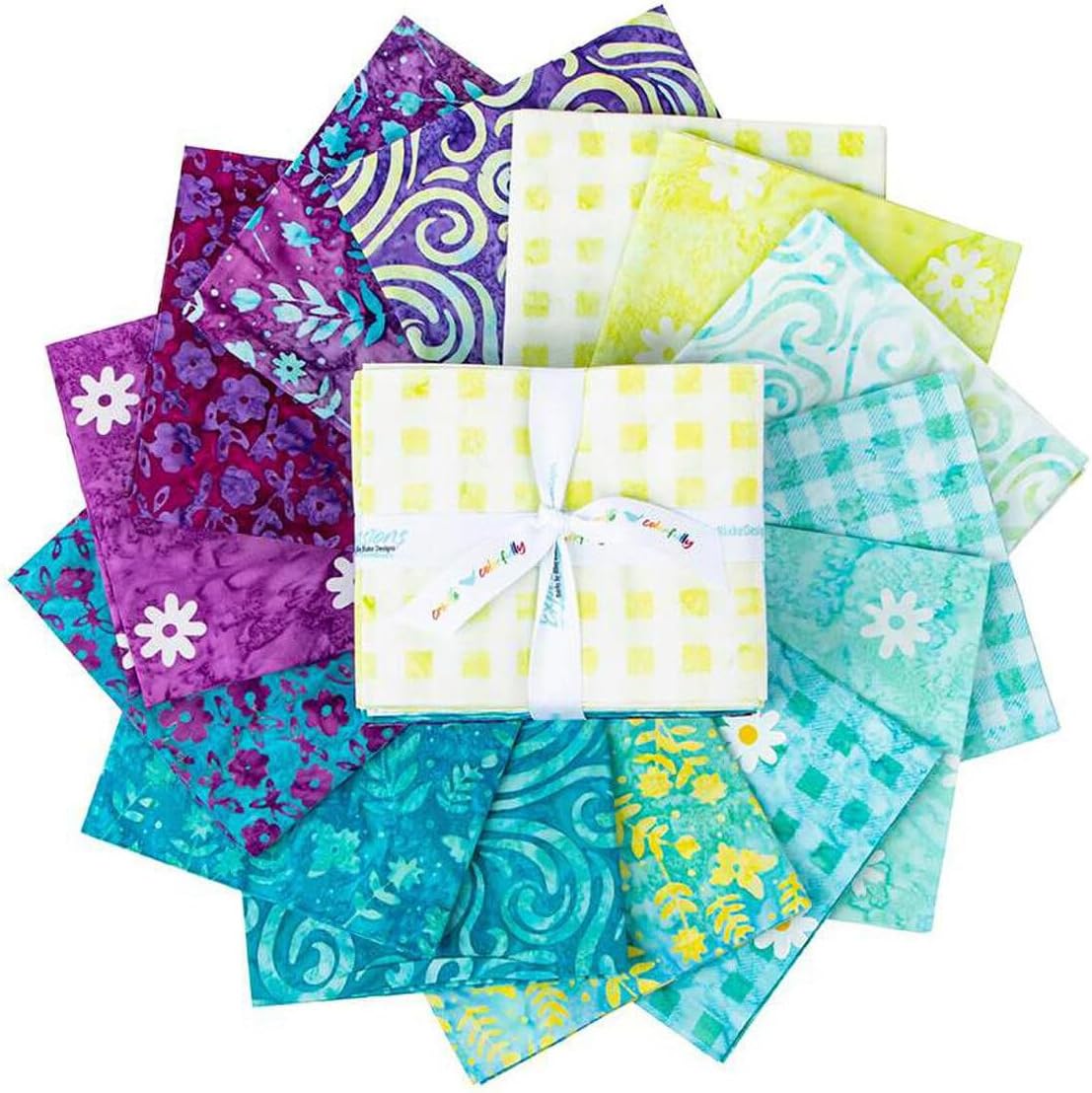 Expressions Batiks Daisy Dots B 14 Fat Quarters Riley Blake Designs FQ-23406B-14