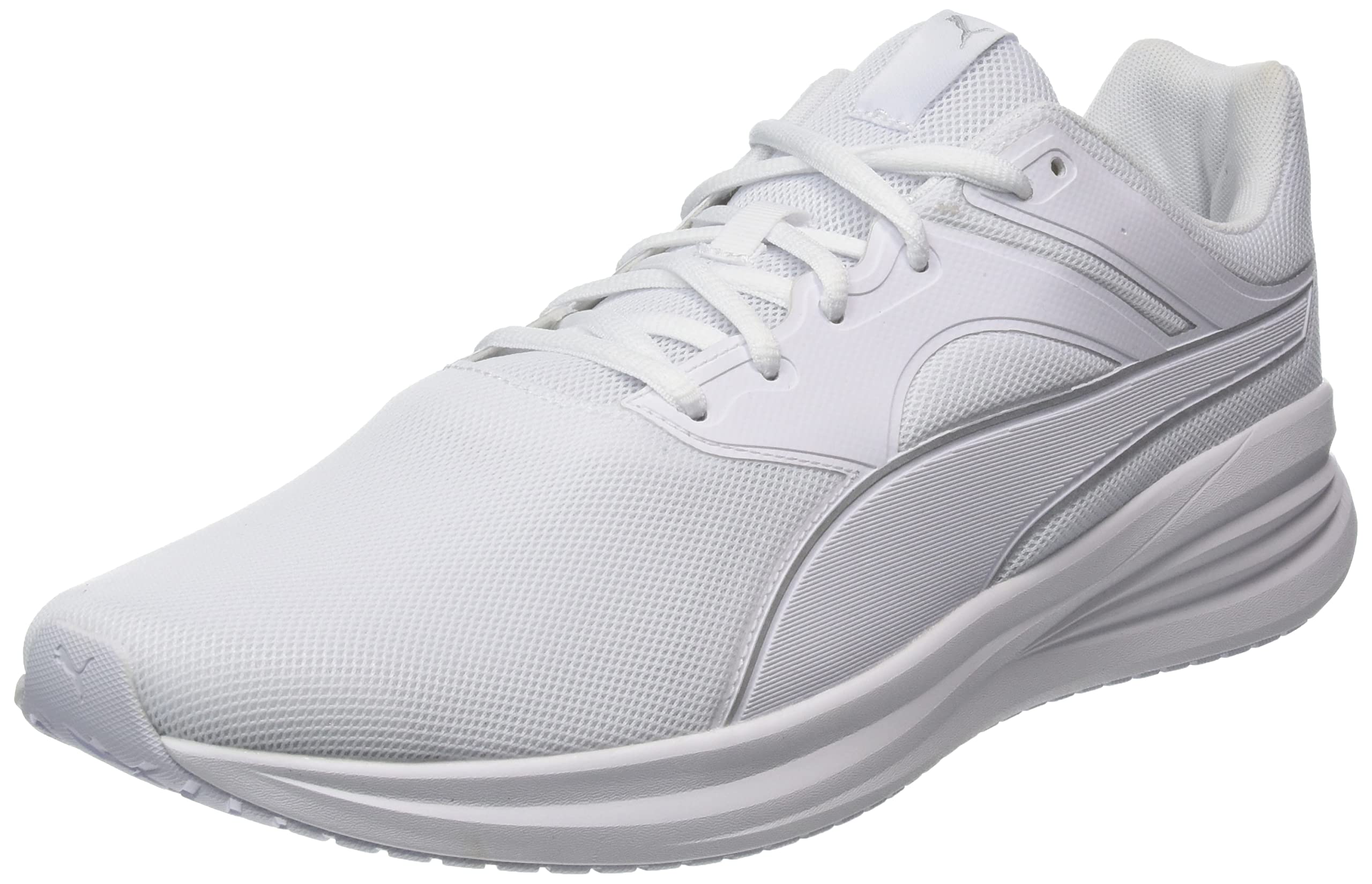 PUMA Unisex's Transport Running Shoe, White, Womens 12