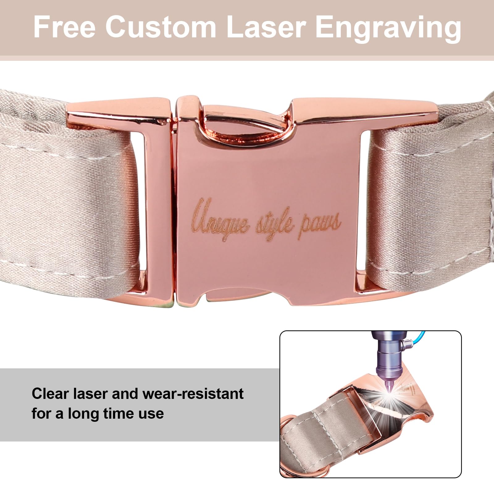 Unique Style Paws, Collare Per Cani In Seta, Durevole E Regolabile, Con Fiocco, Per Matrimonio, Per Cani, Taglia XL, Colore Mandarino