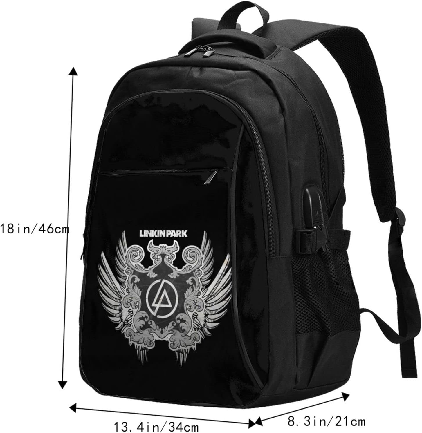 リンキン・パーク リュック バックパック おしゃれ USB充電ポート付き イヤホンポート付き ショルダーバッグ ビジネスリュック メ