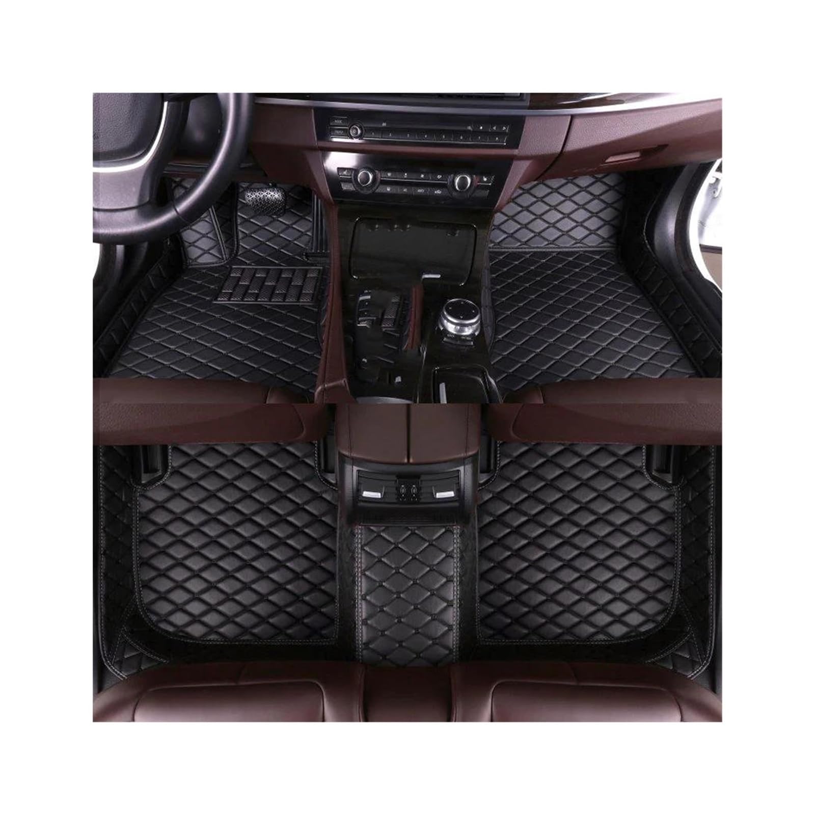 Lederen Auto Vloermatten Voor Kia Sportage NQ5 2023-2025, Aangepaste Auto Voor Achter Rij Tapijt Set Waterdichte Antislip Liner All Weather Bescherming Interieur Accessoires,G/Wine red