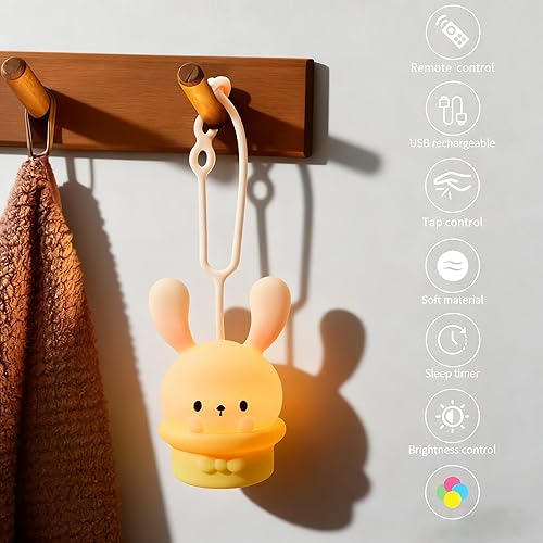 Miniatura 3 de Lámpara de noche colgante para campamento para niños, luz LED portátil, para habitación de bebé, 9 colores cambiantes, lámpara de noche para asiento