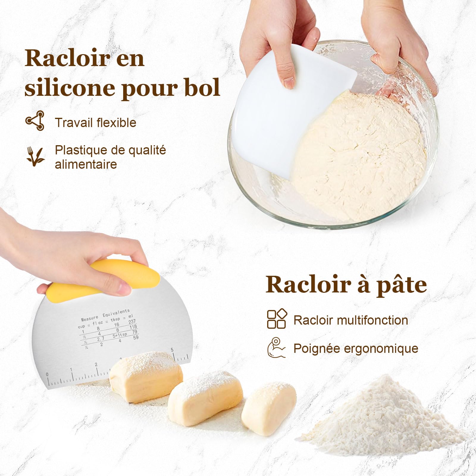 SHANNA Banneton Pour Pain, Kit Boulangerie Levain 15 Pièces, Corbeille a Pain en Rotin Naturel Rond et Ovale, Panier Fermentation Pain set Adapté aux DéButants et Professionnels (15PCS)