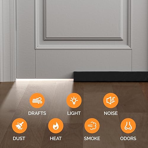 Miniatura 4 de fowong Tope de Corriente de Aire para Debajo de la Puerta de 30" a 36" Ajustable, Tope de Corriente de Aire para la Parte Inferior de la Puerta,