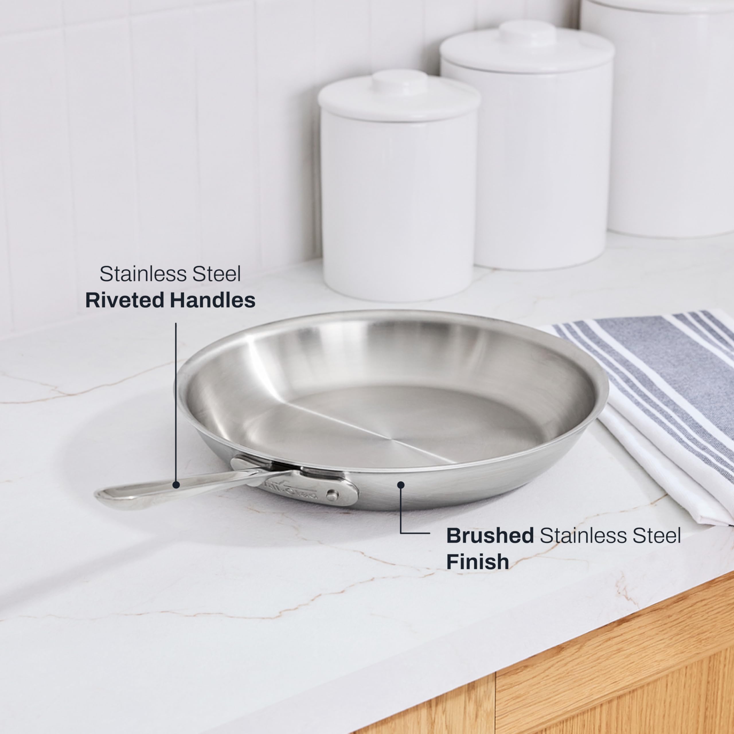 Amazon.com: All-Clad D5 5-Ply Brushed Stainless Steel Fry Pan 12