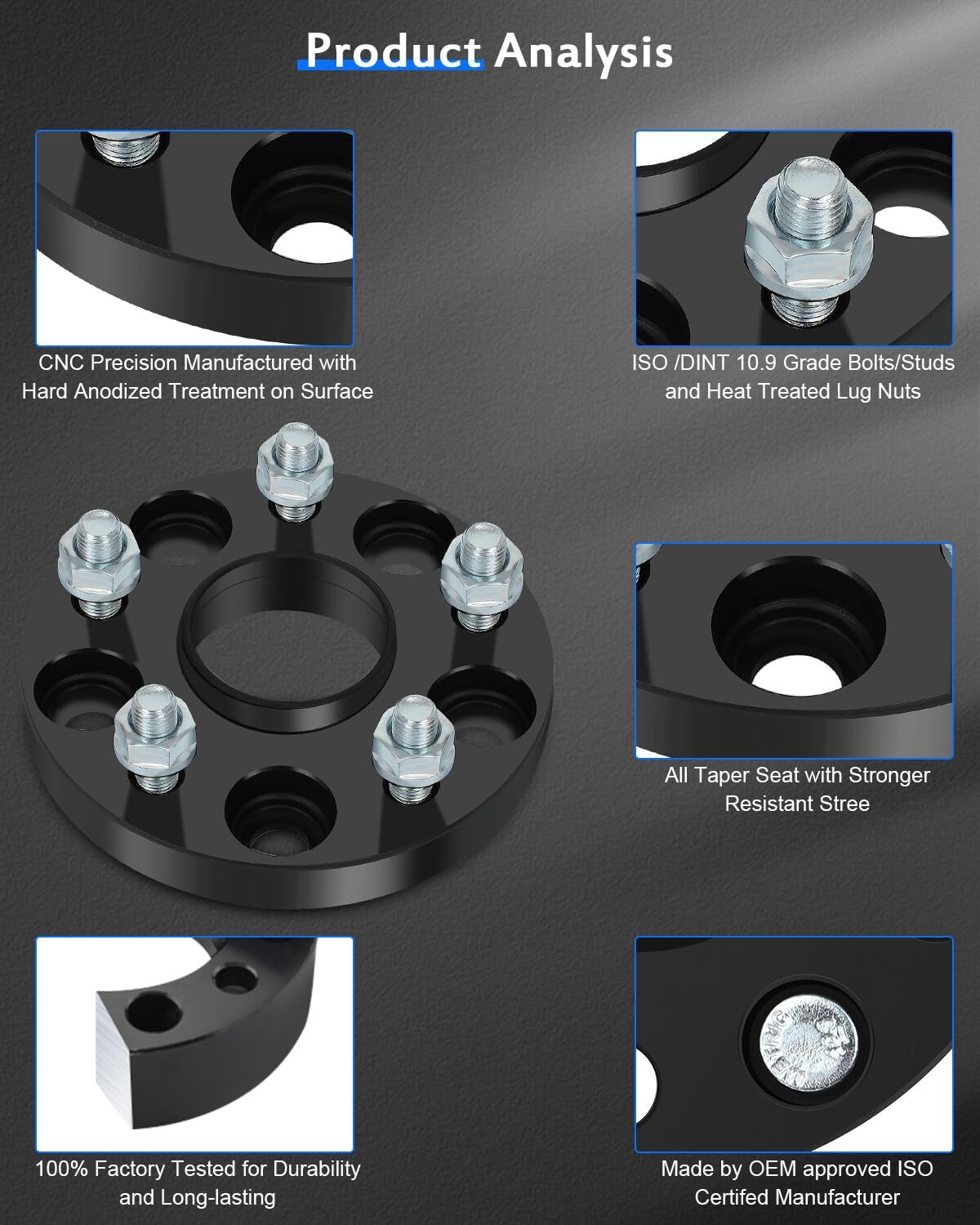 ECCPP 4PCS 5x4.5 to 5x4.5 Wheel Spacers Hub Centric 20mm 5 Lug 5x114.3mm with 12x1.5 60.1mm hub for Toyota for Camry 1995-2022| for Toyota for sienna 1998-2020| for Toyota for supra 1986-1998