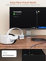 Vista 5 de CableCreation Compatible con Quest 2 Link Cable de 16 pies, cable USB C a C de 5 Gbps, cable de enlace VR compatible con Meta Quest ProQuest2Pico4