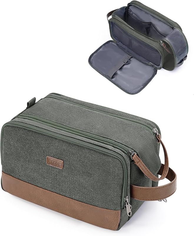 Necessaire de viagem WANDF para homens em lona, modelo M verde