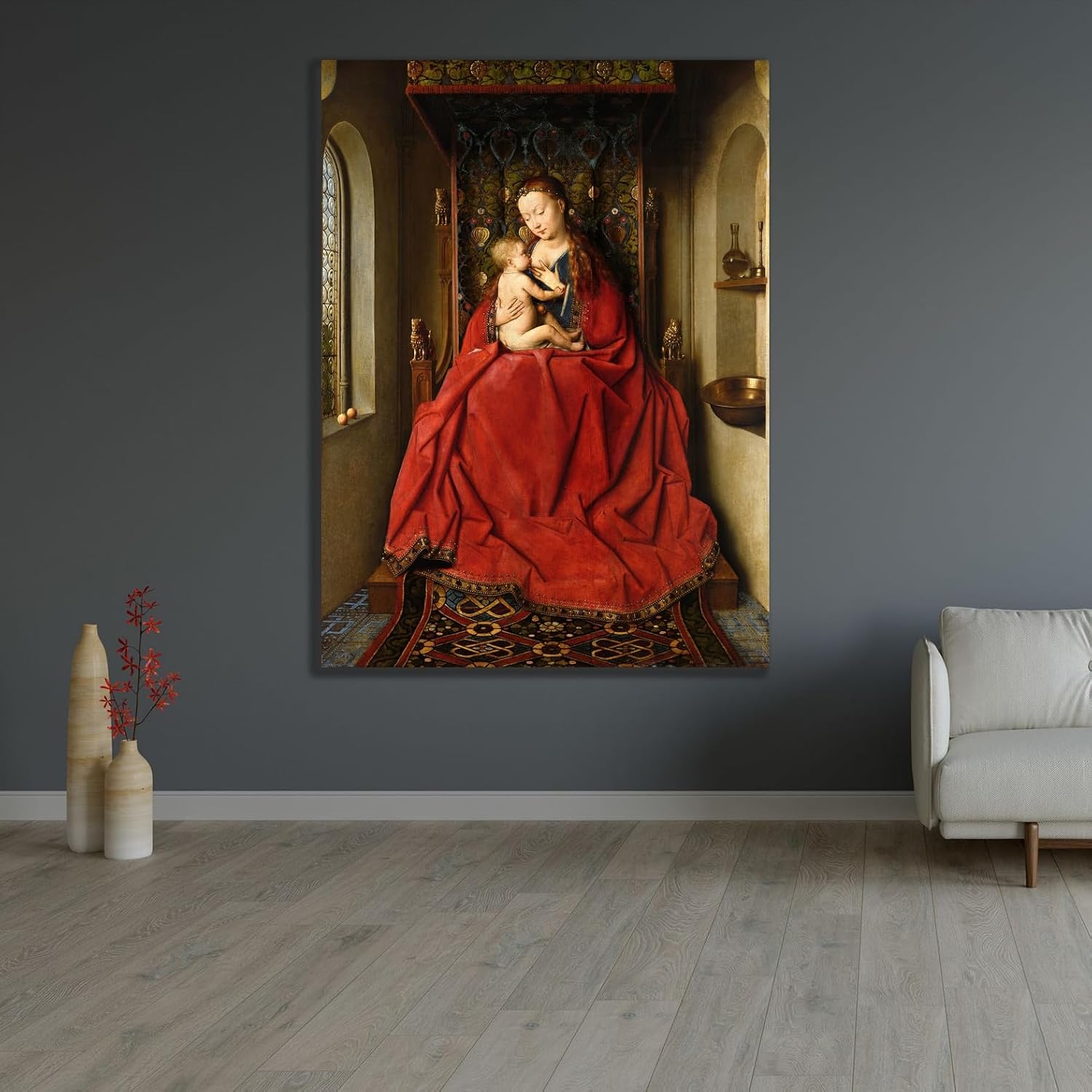 ArtDirect Lucca Madonna (ca. 1437) Unframed Art Print Giclee Poster by Jan van Eyck - Ready for Framing with Customization Sizes 7x10, 10x14, 15x20, 24x33, 35x48 and 44x60 inches