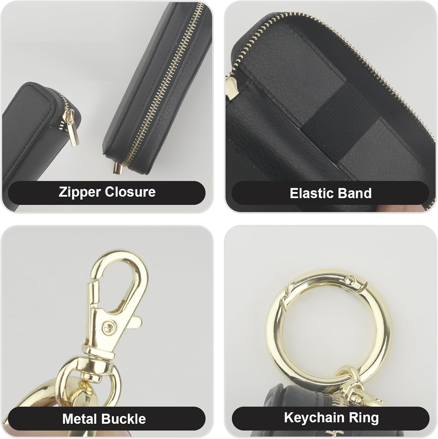 Bocasal A Stylish Crossbody Wallet Case for iPhone 14 Pro Max + A Leather Lipstick Case Holder