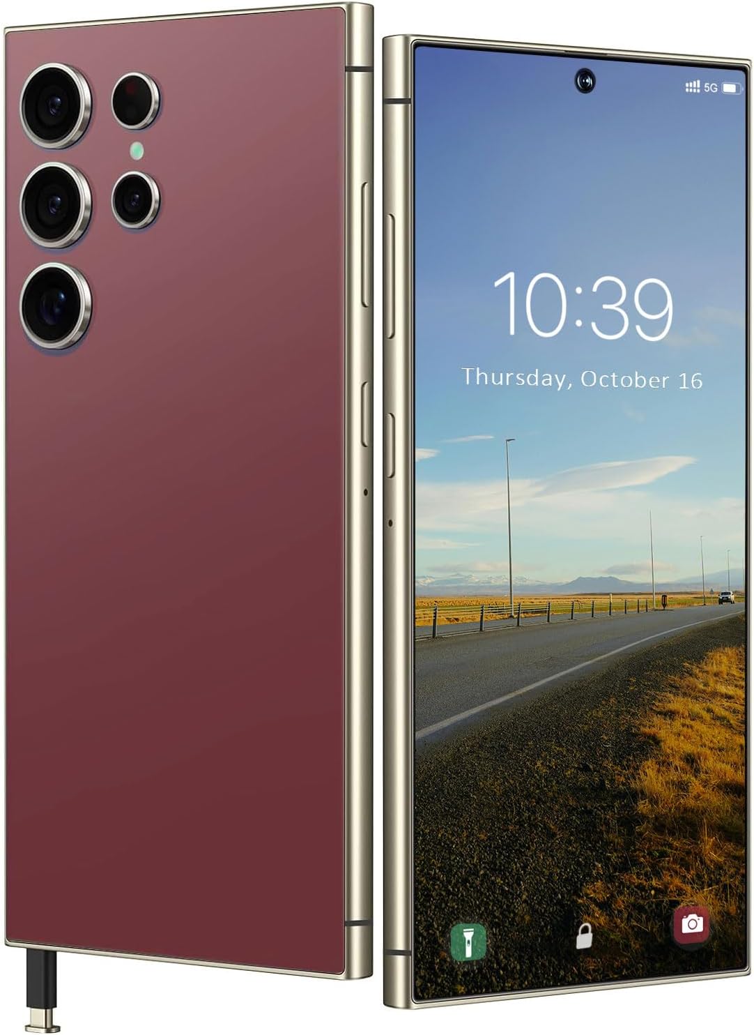 I24 Ultra 5G – Teléfono inteligente desbloqueado, bolígrafo integrado, batería de 6800 mAh, pantalla HD de 6.8 pulgadas, Android 13, 8 GB de RAM +