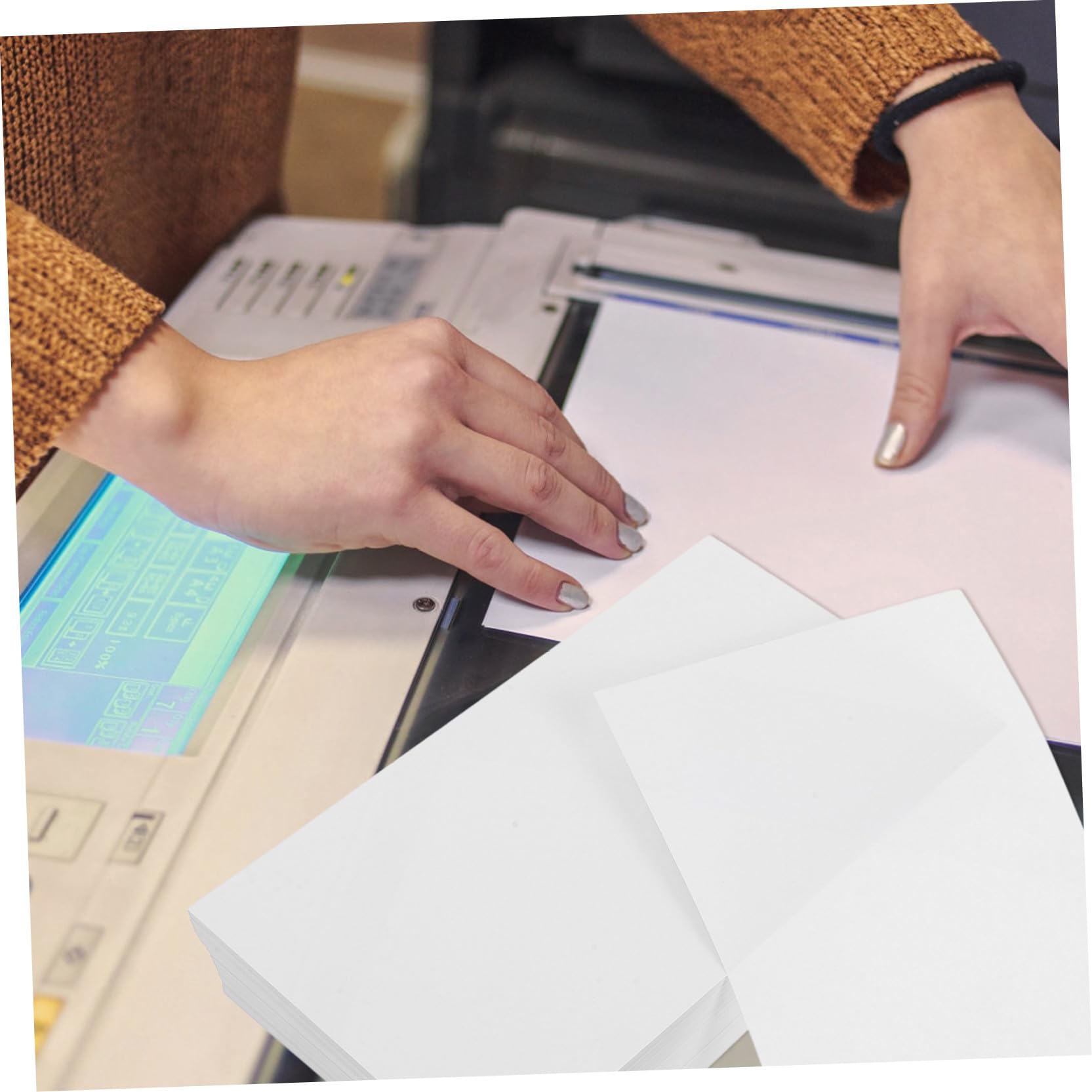 500 Blatt Druckerpapier Dickes Weißes Multifunktionales Glattes Papier für Drucken Kopieren und Zeichnen Geeignet für Büro und Privatgebrauch