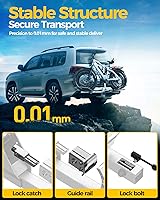 Vista 4 de KYX Portabicicletas eléctricas de 2 pulgadas, soporta 2 bicicletas de hasta 90 libras cada una para neumáticos estándar, gruesos, bicicletas