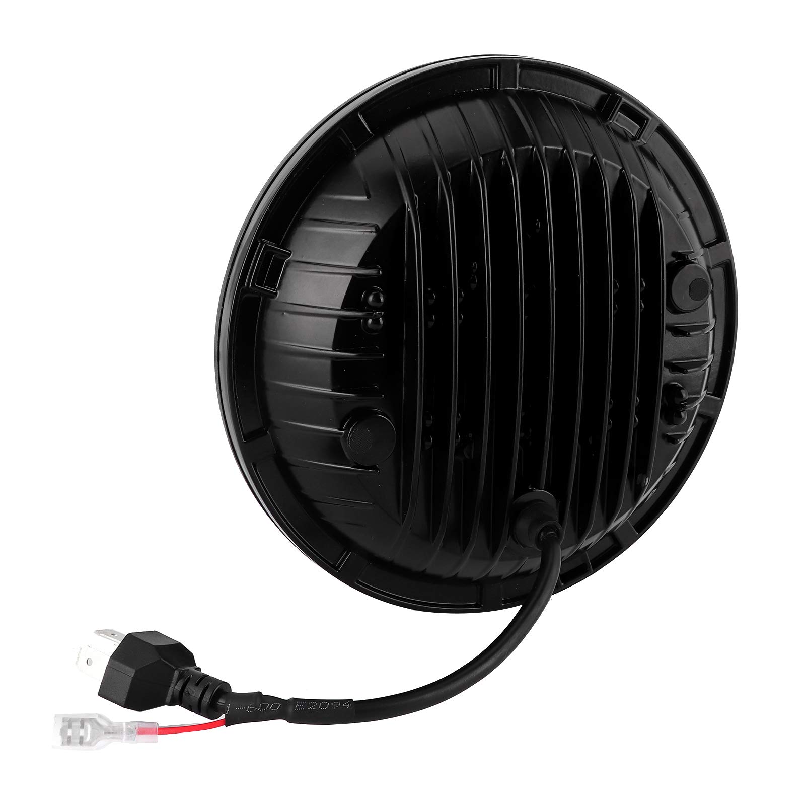 KIMISS Faros delanteros para motocicleta, luz de trabajo LED redonda de 7 pulgadas, 90W, IP67, impermeable, 6000K, juego universal para motocicleta, Plug-N-Play, extremadamente brillante