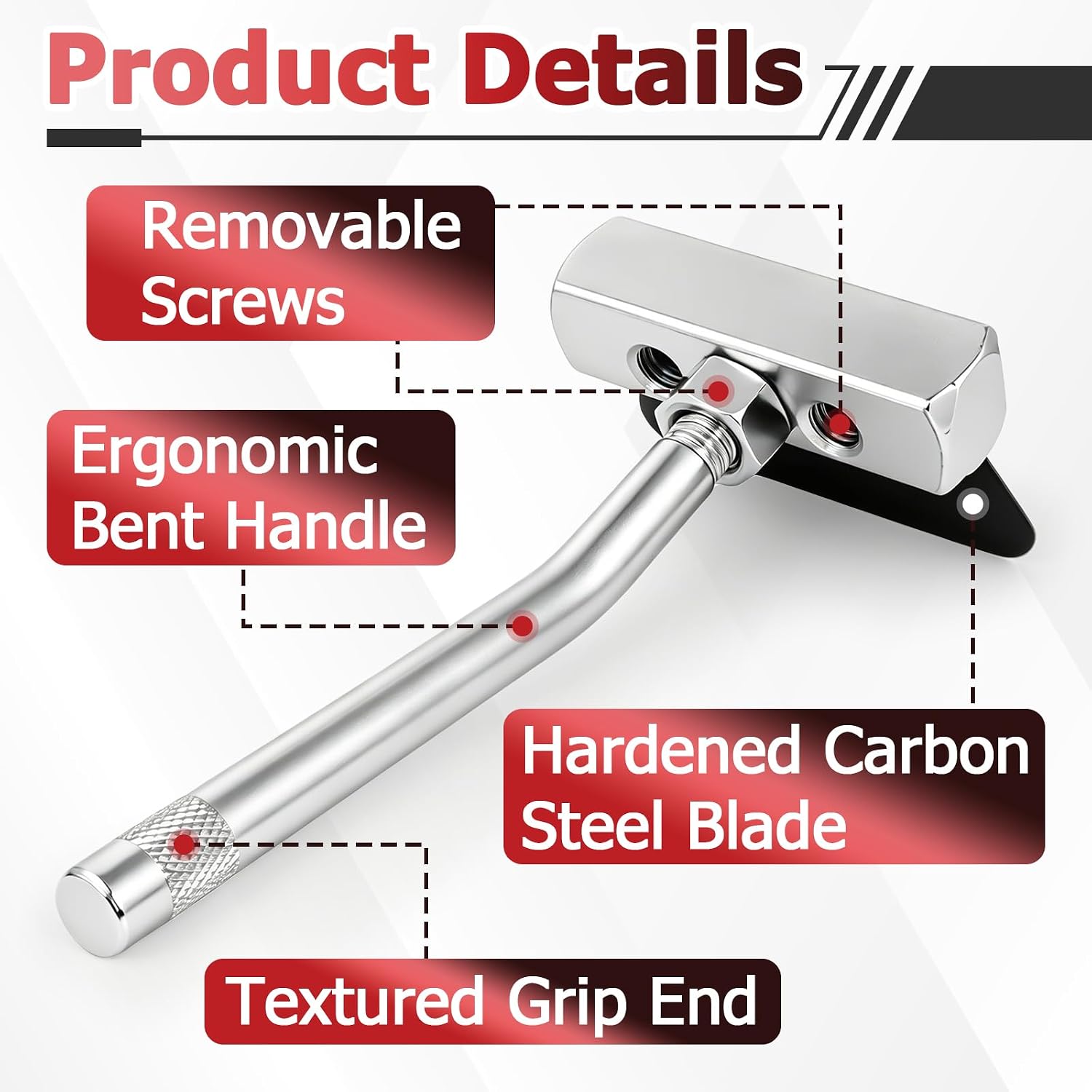2 Sets Gasket Separator Tool Compatible with Lisle 50210, with 2 Angled Wedge Blade Replacement Blades, for Oil Pan Differential Cover Transmission Pan Separation